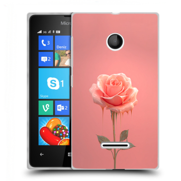 Пластиковый чехол на Microsoft Lumia 435 с принтом Розовая роза