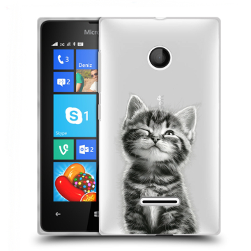 Пластиковый чехол на Microsoft Lumia 435 с принтом Котенок Пластиковый чехол на Microsoft Lumia 435 с принтом Котенок
