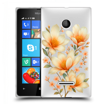 Пластиковый чехол на Microsoft Lumia 435 с принтом Цветы