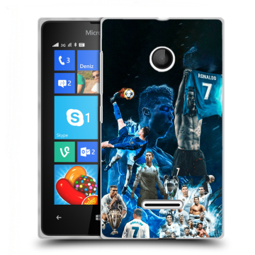 Пластиковый чехол на Microsoft Lumia 435 с принтом Реал Роналдо