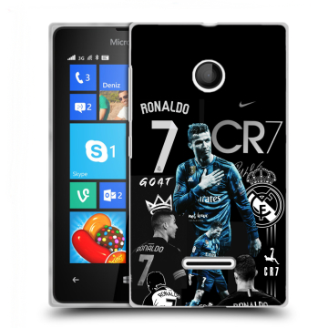 Пластиковый чехол на Microsoft Lumia 435 с принтом Реал Роналдо Пластиковый чехол на Microsoft Lumia 435 с принтом Реал Роналдо