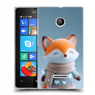 Пластиковый чехол на Microsoft Lumia 435 с принтом Лиса