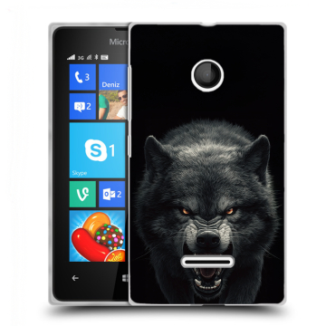 Пластиковый чехол на Microsoft Lumia 435 с принтом Волк Пластиковый чехол на Microsoft Lumia 435 с принтом Волк