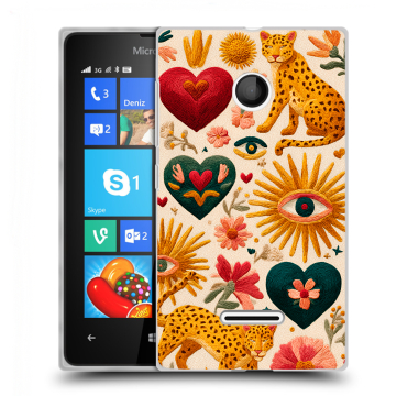 Пластиковый чехол на Microsoft Lumia 435 с принтом Модный принт