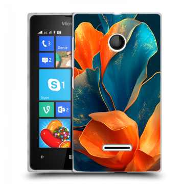 Пластиковый чехол на Microsoft Lumia 435 с принтом Цветы