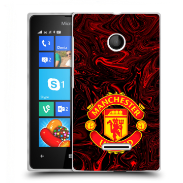 Пластиковый чехол на Microsoft Lumia 435 с принтом Manchester United