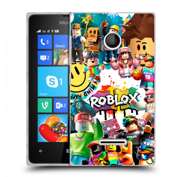 Пластиковый чехол на Microsoft Lumia 435 с принтом Roblox Роблокс