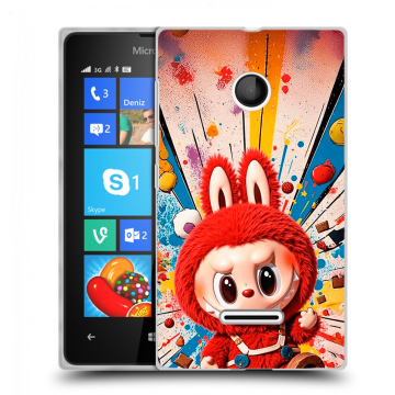 Пластиковый чехол на Microsoft Lumia 435 с принтом Labubu Лабубу Пластиковый чехол на Microsoft Lumia 435 с принтом Labubu Лабубу