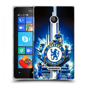 Пластиковый чехол на Microsoft Lumia 435 с принтом Chelsea Челси