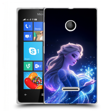 Пластиковый чехол на Microsoft Lumia 435 с принтом Холодное сердце Frozen Пластиковый чехол на Microsoft Lumia 435 с принтом Холодное сердце Frozen