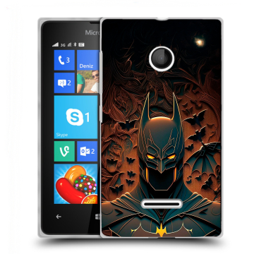 Пластиковый чехол на Microsoft Lumia 435 с принтом Batman Бэтмен