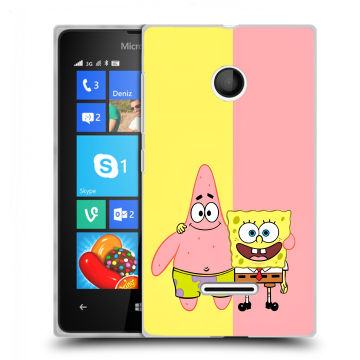 Пластиковый чехол на Microsoft Lumia 435 с принтом Спанч боб Спанчбоб Пластиковый чехол на Microsoft Lumia 435 с принтом Спанч боб Спанчбоб