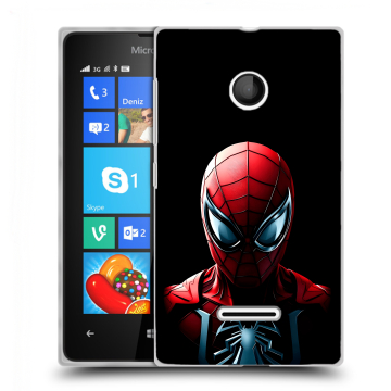 Пластиковый чехол на Microsoft Lumia 435 с принтом Spiderman Человек паук Пластиковый чехол на Microsoft Lumia 435 с принтом Spiderman Человек паук