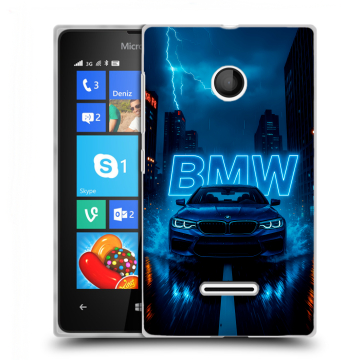 Пластиковый чехол на Microsoft Lumia 435 с принтом BMW БМВ Пластиковый чехол на Microsoft Lumia 435 с принтом BMW БМВ