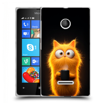Пластиковый чехол на Microsoft Lumia 435 с принтом Смешной кот Пластиковый чехол на Microsoft Lumia 435 с принтом Смешной кот