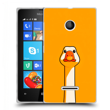 Пластиковый чехол на Microsoft Lumia 435 с принтом Смешная утка