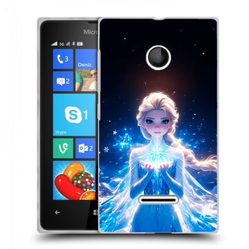 Пластиковый чехол на Microsoft Lumia 435 с принтом Холодное сердце Frozen Пластиковый чехол на Microsoft Lumia 435 с принтом Холодное сердце Frozen