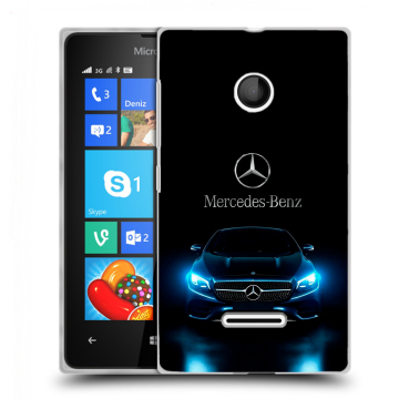 Пластиковый чехол на Microsoft Lumia 435 с принтом Mercedes Мерседес Пластиковый чехол на Microsoft Lumia 435 с принтом Mercedes Мерседес