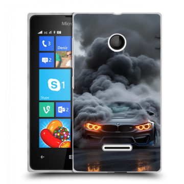 Пластиковый чехол на Microsoft Lumia 435 с принтом BMW БМВ