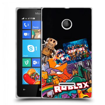 Пластиковый чехол на Microsoft Lumia 435 с принтом Roblox Роблокс Пластиковый чехол на Microsoft Lumia 435 с принтом Roblox Роблокс