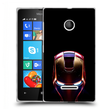 Пластиковый чехол на Microsoft Lumia 435 с принтом IronMan Железный человек Пластиковый чехол на Microsoft Lumia 435 с принтом IronMan Железный человек