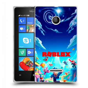 Пластиковый чехол на Microsoft Lumia 435 с принтом Roblox Роблокс Пластиковый чехол на Microsoft Lumia 435 с принтом Roblox Роблокс