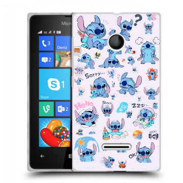 Пластиковый чехол на Microsoft Lumia 435 с принтом Лило и Стич Пластиковый чехол на Microsoft Lumia 435 с принтом Лило и Стич