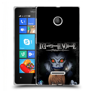 Пластиковый чехол на Microsoft Lumia 435 с принтом Death note Тетрадь смерти