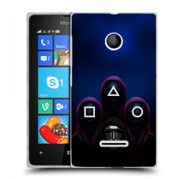 Пластиковый чехол на Microsoft Lumia 435 с принтом Игра Кальмара