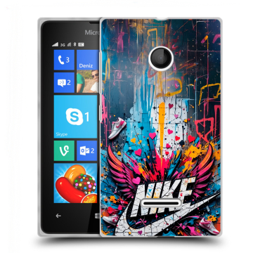 Пластиковый чехол на Microsoft Lumia 435 с принтом Nike Найк Пластиковый чехол на Microsoft Lumia 435 с принтом Nike Найк