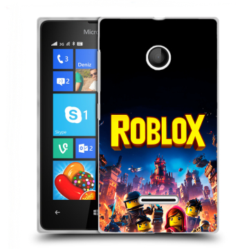 Пластиковый чехол на Microsoft Lumia 435 с принтом Roblox Роблокс Пластиковый чехол на Microsoft Lumia 435 с принтом Roblox Роблокс