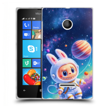 Пластиковый чехол на Microsoft Lumia 435 с принтом Labubu Лабубу Пластиковый чехол на Microsoft Lumia 435 с принтом Labubu Лабубу