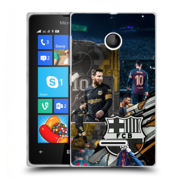 Пластиковый чехол на Microsoft Lumia 435 с принтом Messi Barcelona Пластиковый чехол на Microsoft Lumia 435 с принтом Messi Barcelona