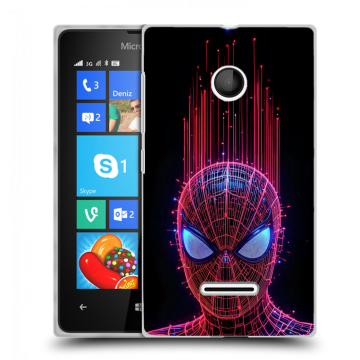 Пластиковый чехол на Microsoft Lumia 435 с принтом Spiderman Человек паук Пластиковый чехол на Microsoft Lumia 435 с принтом Spiderman Человек паук