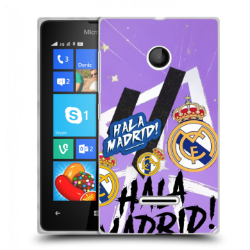 Пластиковый чехол на Microsoft Lumia 435 с принтом Real Madrid Реал Мадрид Пластиковый чехол на Microsoft Lumia 435 с принтом Real Madrid Реал Мадрид
