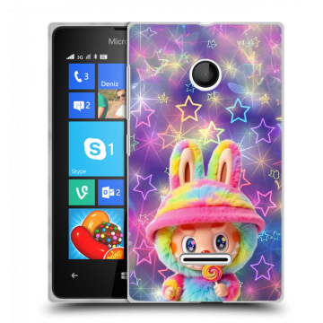 Пластиковый чехол на Microsoft Lumia 435 с принтом Labubu Лабубу Пластиковый чехол на Microsoft Lumia 435 с принтом Labubu Лабубу