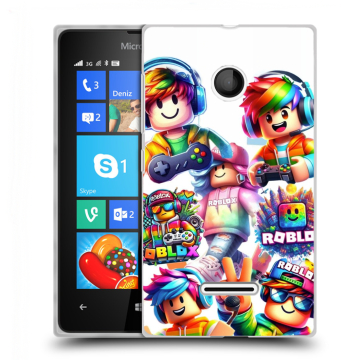 Пластиковый чехол на Microsoft Lumia 435 с принтом Roblox Роблокс Пластиковый чехол на Microsoft Lumia 435 с принтом Roblox Роблокс