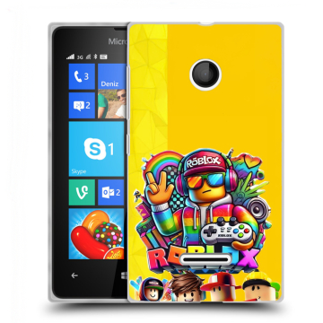 Пластиковый чехол на Microsoft Lumia 435 с принтом Roblox Роблокс Пластиковый чехол на Microsoft Lumia 435 с принтом Roblox Роблокс