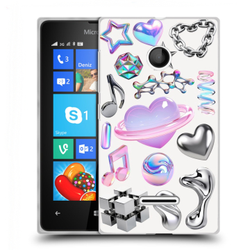 Пластиковый чехол на Microsoft Lumia 435 с принтом Y2K Пластиковый чехол на Microsoft Lumia 435 с принтом Y2K