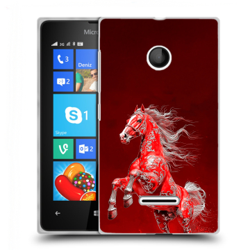 Пластиковый чехол на Microsoft Lumia 435 с принтом Новый год