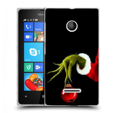 Пластиковый чехол на Microsoft Lumia 435 с принтом Новый год Гринч