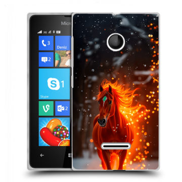 Пластиковый чехол на Microsoft Lumia 435 с принтом Новый год