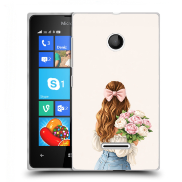 Пластиковый чехол на Microsoft Lumia 435 с принтом женский Пластиковый чехол на Microsoft Lumia 435 с принтом женский