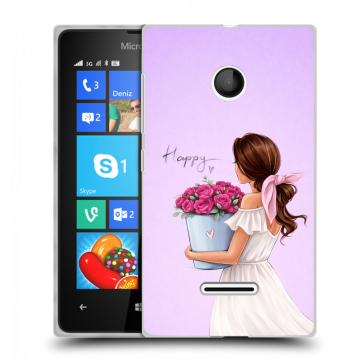 Пластиковый чехол на Microsoft Lumia 435 с принтом женский Пластиковый чехол на Microsoft Lumia 435 с принтом женский