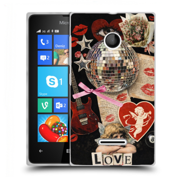 Пластиковый чехол на Microsoft Lumia 435 с принтом для девочек