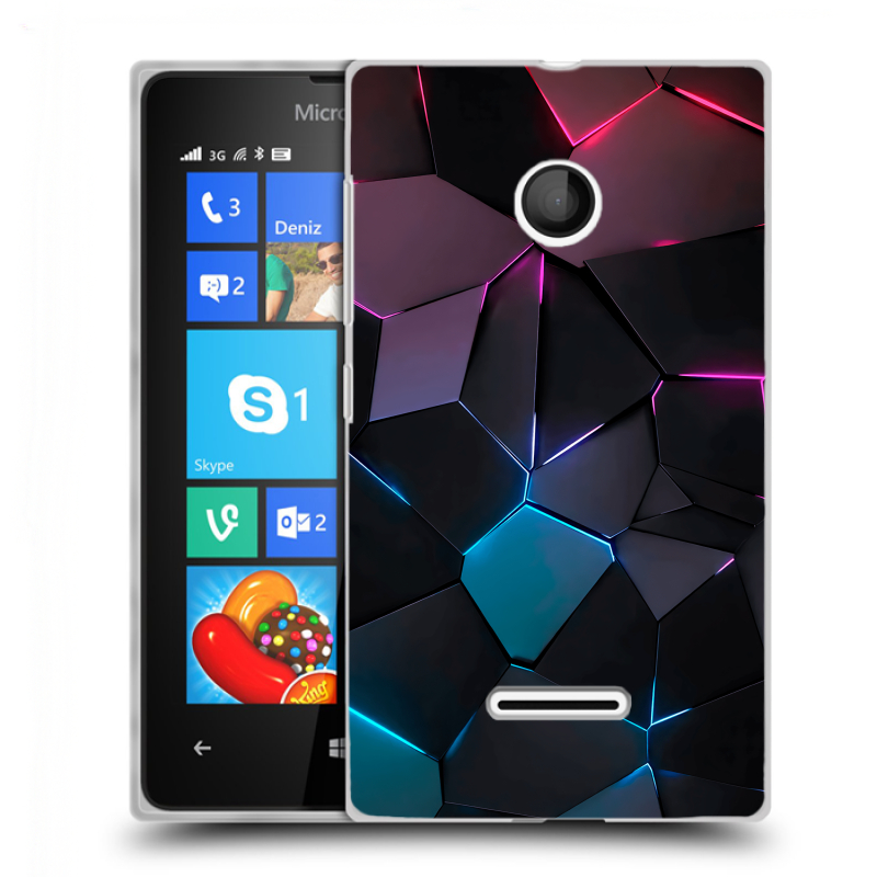 Пластиковый чехол на Microsoft Lumia 435 с принтом Геометрия неона Пластиковый чехол на Microsoft Lumia 435 с принтом Геометрия неона