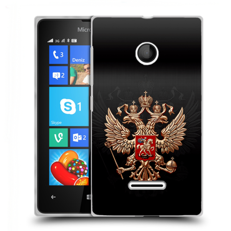 Пластиковый чехол на Microsoft Lumia 435 с принтом Герб России Пластиковый чехол на Microsoft Lumia 435 с принтом Герб России