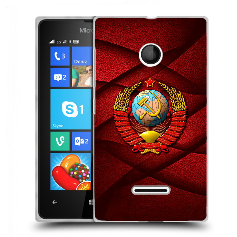 Пластиковый чехол на Microsoft Lumia 435 с принтом Герб СССР Пластиковый чехол на Microsoft Lumia 435 с принтом Герб СССР