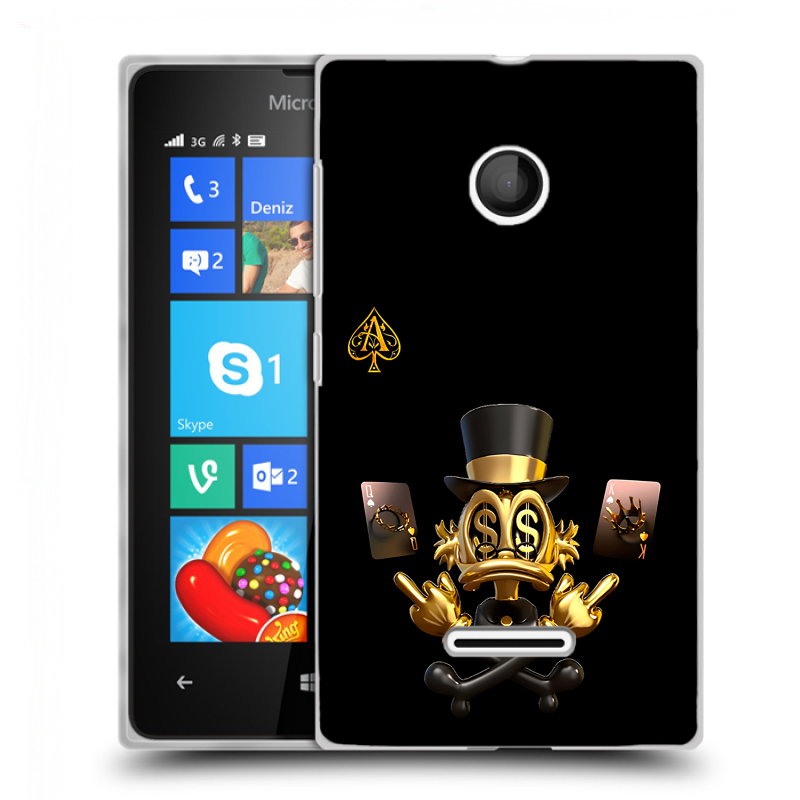 Пластиковый чехол на Microsoft Lumia 435 с принтом Золотой скрудж макдак Пластиковый чехол на Microsoft Lumia 435 с принтом Золотой скрудж макдак