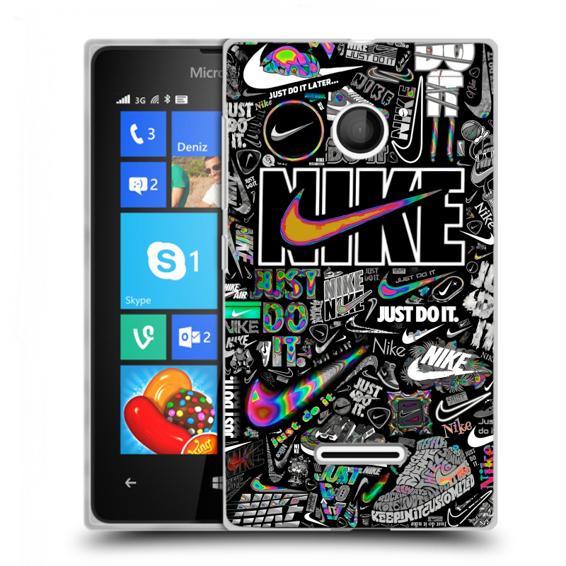 Пластиковый чехол на Microsoft Lumia 435 с принтом Найк Пластиковый чехол на Microsoft Lumia 435 с принтом Найк